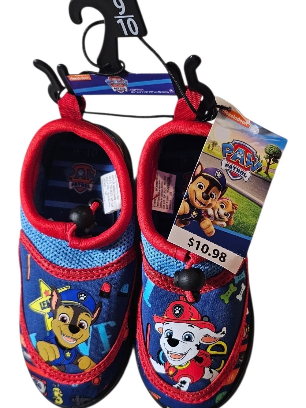Paw Patrol Kids' Blue and Red Slip-On Water Shoes
